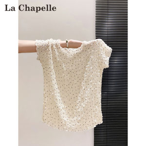 La Chapelle | Korean Gentle Style Slimming Polka Dot T-Shirt