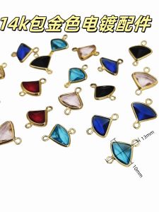 Phụ Kiện Trang Sức DIY 14K Vàng Bảo Quản Màu Sắc Hình Lưỡi Liềm Đôi Vòng Cổ Khuyên Tai Kẹp Tóc Quần Áo Trang Sức Thời Trang