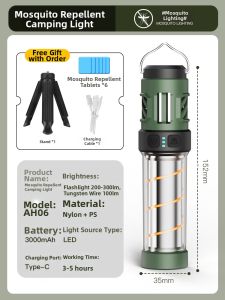 Mosquito Repelling Camping Light with Long Battery Life Tent Hanging