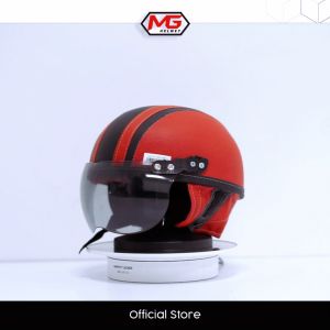HELM RETRO CHIPS ANAK 1 2 3 4 5 TAHUN SEPEDA EDUKASI LAKI LAKI PEREMPUAN CLASSIC KULIT SINTETIS PREMIUM MURAH LUCU POLOS GARIS WARNA MOCCA HITAM