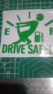 Drive safely. Waterproof fade-proof vinyl sticker decals cut out ideal for vehicles.