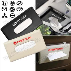 Car Tissue Holder Clip For Proton Perodua Toyota Honda Mazda Mitsubishi Nissan Volkswagen Suzuki BMW MG Sun Visor Tissue Holder Storage Organizer Box Car Accessories Interior