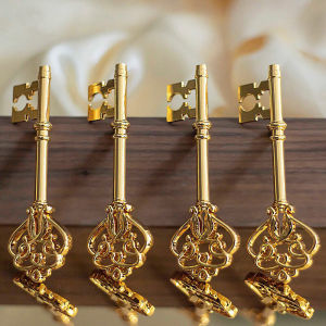 Metal Golden Key Real Estate Business Celebration Feng Shui Opening Wealth Attraction Award Gift Ornament Simulation Home Decor