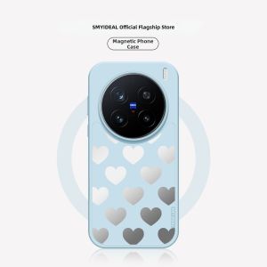 Smyideal | Mirror Blue Heart Magnetic Simple Design Phone Case