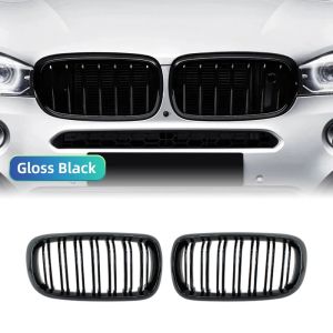 New Look Car Grille Grill Front Kidney Glossy 2 Line Double Slat For BMW X5 F15 X6 F16 X5M F85 X6M F86 Car Accessories