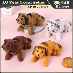Creative Shake Head Dog Ornament Craft Husky Beagle St Bernard Shepherd Auto Interior Decoration Accessories Cute Kids Gifts