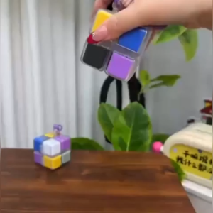 HOME + HOUND Rubiks Cube Medicine Box with Hanging Rope Portable Medicine Dispensing Box Seven Days A Week