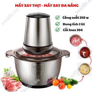Máy xay thịt đa năng - KITCHEN EXPERT cối inox 304 công suất 250w dung tích 2lit - máy xay thịt tỏi ớt rau củ quả