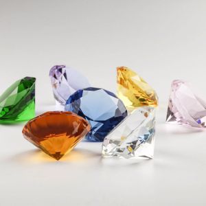 FUDESHE 30mm DIY ของขวัญสุดโรแมนติก ตกแต่งงานปาร์ตี้ ลูกปาโต๊ะ อุปกรณ์จัดงานแต่งงาน คริสตัล ไดมอนด์ ชัดเจน