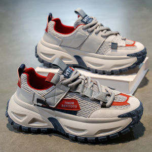 Mens Dad Shoes 2025 New Style Teenage Student Thick Bottom Heightening Sports Casual Fashionable All-Match Trendy Shoes