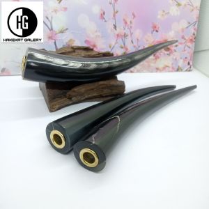 Once pipa klokotan tanduk kerbau hitam super berkualitas D19