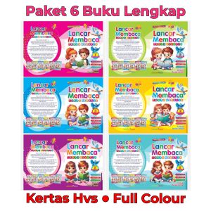 Paket isi 6 Buku Lancar Membaca Tanpa Mengeja Lengkap - Lingkar Media