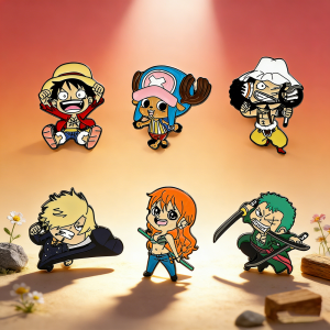 Bandai | One Piece Anime Metal Pin - Luffy Chopper Alloy Drip Enamel Brooch Japanese Manga Fashion Accessory for Fans And Collectors