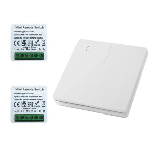 Wireless Smart Switch Light 433Mhz RF 86 Wall Panel Switch with Remote Control Mini Relay Receiver Home Led Light Lamp Fan