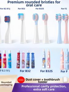 Sakypro Electric Toothbrush Heads Compatible G5/G33A/T2/T3/G5Pro Replacement Soft Bristles Deep Cleaning Nylon Brushes