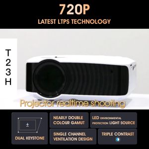 HXR T23H Mini HD Projector Home Projector Home Theater System TV appliances Dual Keystone Correct Projectors Accessorie