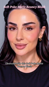 Lakerain Soft Poke Matte Bouncy Blush Cream to Powder Blush Soft Blur Natural Cheek Color Lightweight 6.4g