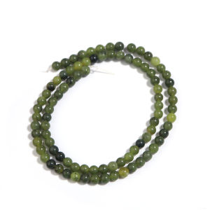 32-90pcs/strand 4 6 8 10 12mm Natural Green Southern Jade Stone Beads Round Loose Spacer Bead for DIY Bracelet Necklace Charm Je