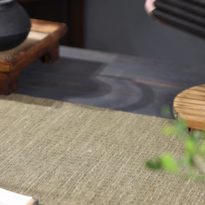 ไม้เนื้อแข็ง Coaster ไม้ไผ่สานสี่เหลี่ยมไม้เสื่อชานมไวน์ถ้วยชามเสื่อฉนวนกันความร้อนสำหรับพิธีชงชาคั่น Props