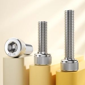 304 SS M3 DIN912 A2-70 Hex Socket Head Cap สกรูสแตนเลส Allen Bolts เมตริก Hex Key Bolts สําหรับความแม่นยํายึด