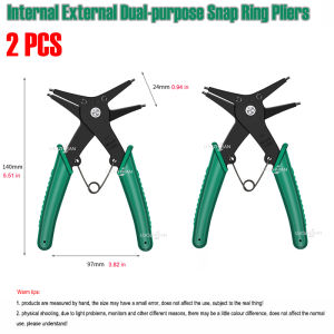 1/2 PCS Multifunctional Snap Ring Pliers Internal External Dual‑Use Circlip Plier C‑Ring Remover for Machinery Repair Hand Tools