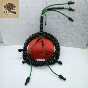 tasbih tijani akar bahar hijau full benang rajut A19