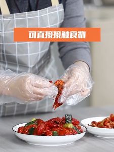 (100pcs) Disposable Plastic Gloves Kitchen Hand Gloves Hygiene Restaurant Home Catering Gloves Anti-Greasy Gloves