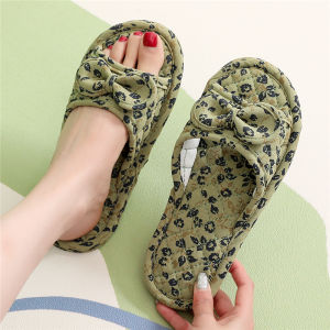 New Couple Anti-Slip Particle Cotton Home Slippers Indoor Quiet Floor Brick Patterned Home Slippers Summer Season Couples Shoes