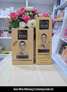 Gluta White Clarifying Exfoliating Soap + Gluta White Age Defying Lotion