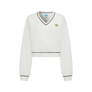 AO | New Womens V-Neck Waffle Tennis Training Sweatshirt Spring Wear