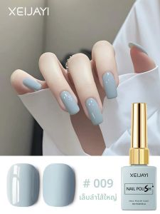 XEIJAYI 1Pc 15ml สีน้ำเงินเจลยาทาเล็บ-แช่ UVฟอร์มาลดีไฮด์ฟรีสำหรับการออกแบบเล็บอินเทรนด์ ติดทนนานและไม่มีกลิ่น
