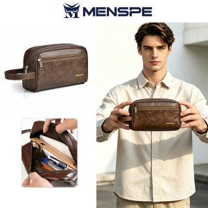 MENSPE Cosmetic Bag PU Bag Large Capacity Bag Makeup Pouch Handbag Organizer Large Capacity Cosmetic Bag Wash Bag Pocketed Separation For Makeup Skincare Product