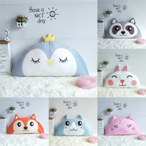 Cartoon Princess Plush Bed Pillow Backrest Soft Cover Child Bed Head Protection No Bedside Pillow Pad Cute Style PP Cotton Filling