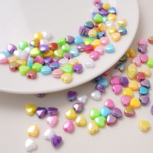 ลูกปัดอะคริลิกรูปหัวใจหลากสีขนาด8X9มม. 20กรัม/ถุงสำหรับต่างหูสร้อยคอ DIY สร้อยข้อมือเครื่องประดับการทำเครื่องประดับหัตถกรรม