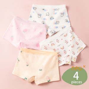 Underwear Cotton Cute Cartoon Pet Cat Children Shorts Cute Lovely Underpants Soft Little Girls Kids Boxer Panties 3-12 Years Old