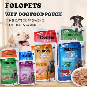 FOLOPETS 120g Dog Food Pouch Organic Wet Dog Food(4 Flavors)