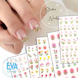 Miếng Dán Móng Tay 3D Chống Nước Chủ Đề Hoa Flower Colecction Hoạ Tiết Hoa Tulip JO1774 - JO1779