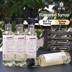 HONGQI | Blue Curacao Syrup for Drinks Mint Rose Pomegranate Elderflower Multiple Flavors Small Bottle