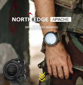 NORTH EDGE Mens sport Digital watch Hours Running Swimming Military Army watches Altimeter Barometer Compass waterproof 50m