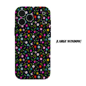 Dark Floral Phone Case for iPhone 18 17 16 15 14 13 12 11 Air Pro Max Plus Double-layer Cover