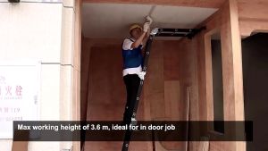 24 STEP (6.7M) Black Aluminium Multipurpose Ladder Folding Double Sided Aluminium Work Home Foldable Ladder Tangga Lipat