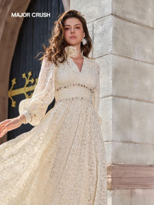 White French Style Long Dress