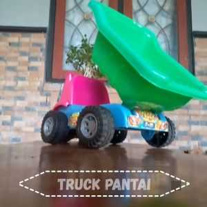 Mainan Pantai Truk Pasir atau Dump Truck Dengan Set Perlengkapan Cetak Pasir - P-03 / 0774