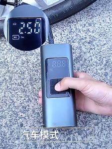 Bơm Lốp Ô Tô Máy bơm hơi tự động kiêm sạc dự phòng và đèn pin chiếu sáng Xe Máy - Bơm Lốp Điện Tử Tự Ngắt - LAMJAD