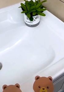 ที่วางแปรงสีฟัน หมีน้อย ที่วางยาสีฟัน ชั้นวางของในห้องน้ําติดผนัง กล่องเก็บอุปกรณ์อาบ