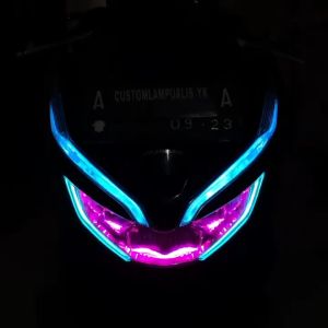 FULL SET LAMPU ALIS DRL FLEKSIBEL HONDA PCX 160 NEW SIAP PASANG BONUS DEMON EYES SIAP PASANG BERKUALITAS TIDAK BERBINTIK SIAP PASANG LAMPU ALIS PCX 160 NEW