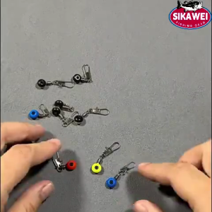 Fishing Line Sinker Slides Fishing Float Connector Rolling Swivels with Interlock Snaps S M L 1pcs