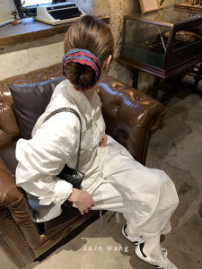 British Denim Double Layer High Elastic Hair Ties for Women Red Blue Luxury Sensation Hair Bands Hair Accessories Head Ropes