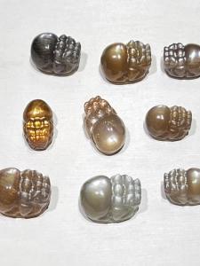 Natural High-End Black Gold Skeleton Xi Wang Coin Bag Silver Brilliance Bracelet DIY Girls Bracelet Couple Style Birthday Gift