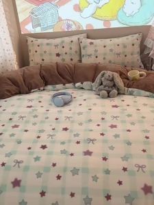 Kiss Dear | Autumn Winter Cartoon Cute Thickening Coral Fleece Bedding